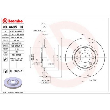 ΔΙΣΚΟΙ ΦΡ ΕΜΠ P208 1.4 Vti 12-