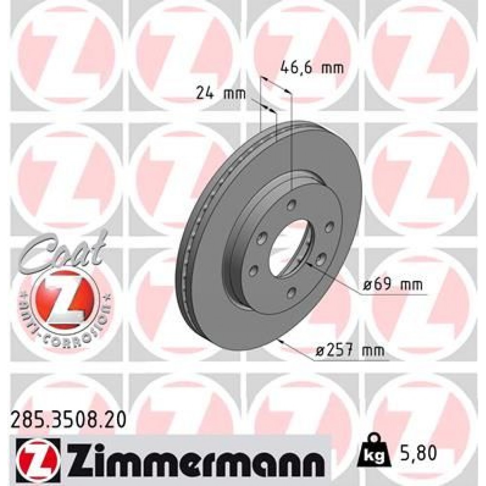 ZIMMERMANN ΔΙΣΚ\ΚΕΣ HYUNDAI COAT Z ZIMMERMANN ΔΙΣΚ\ΚΕΣ HYUNDAI COAT Z