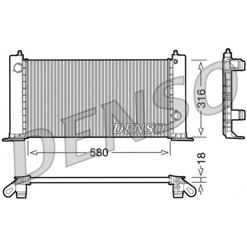 ΨΥΓΕΙΟ ΝΕΡΟΥ FIAT STILO (192) 1.2,1.4 580x316x18 DENSO ΨΥΓΕΙΟ ΝΕΡΟΥ FIAT STILO (192) 1.2,1.4 580x316x18 DENSO