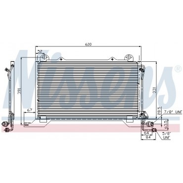 ΨΥΓΕΙΟ A/C MERCEDES E-CLASS (W210) E 200 CDI <02 610X330X16 NISSENS