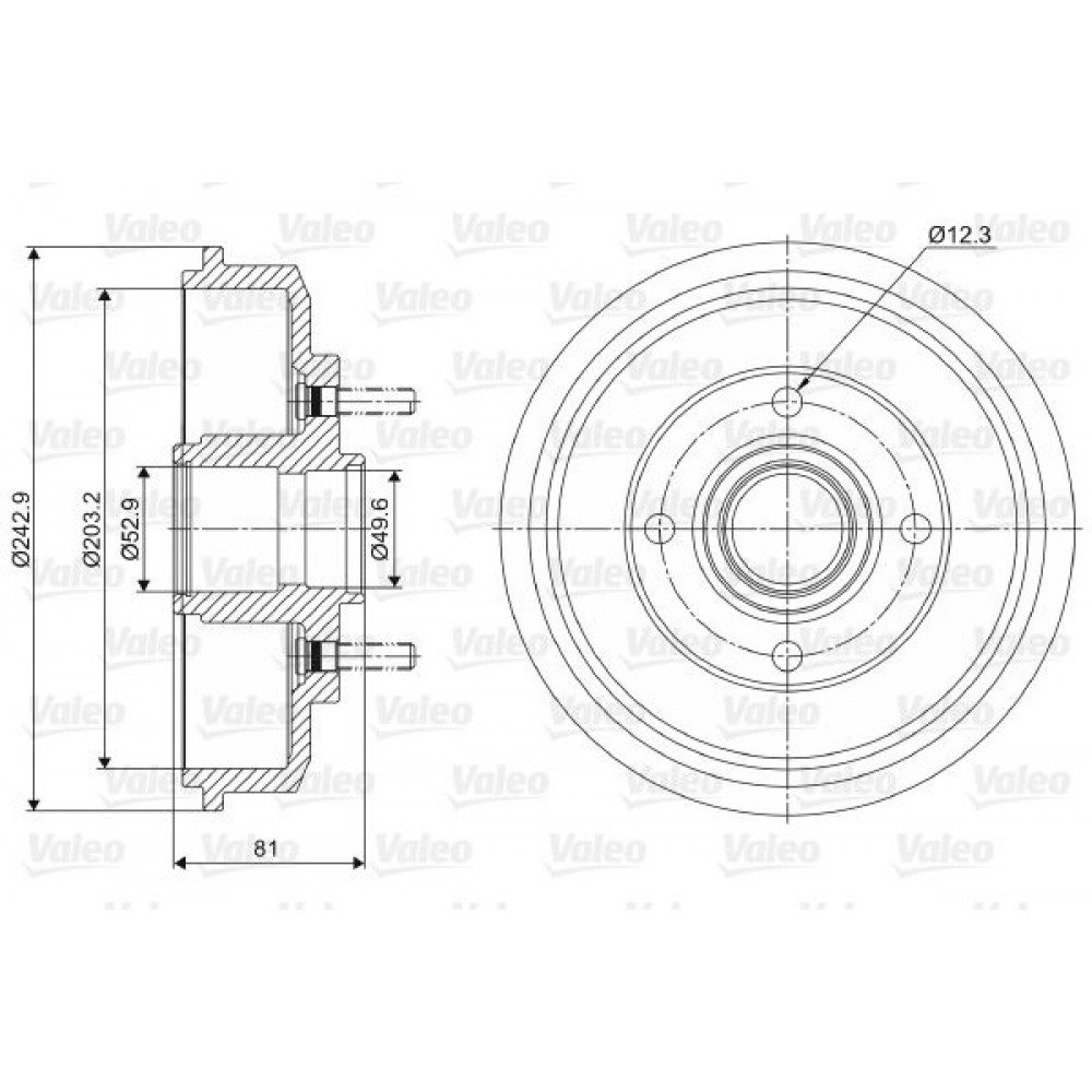VALEO ΤΑΜΠΟΥΡΑ (1τεμ.) FORD