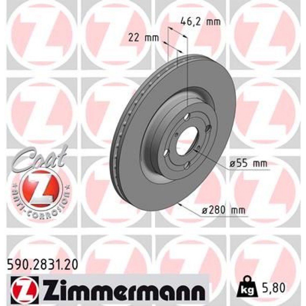 ZIMMERMANN ΔΙΣΚ\ΚΕΣ TOYOTA COAT Z ZIMMERMANN ΔΙΣΚ\ΚΕΣ TOYOTA COAT Z