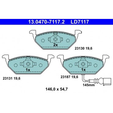 LD7117 - ΤΑΚΑΚΙΑ CERAMIC - AUDI A2