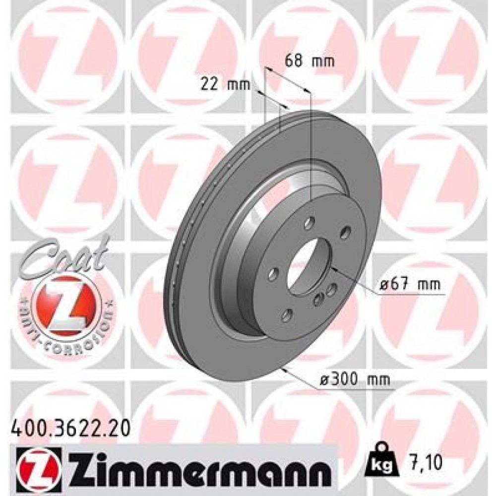 ZIMMERMANN (22162/92115505) ΔΙΣΚ\ΚΕΣ MERCEDES COAT Z ZIMMERMANN (22162/92115505) ΔΙΣΚ\ΚΕΣ MERCEDES COAT Z