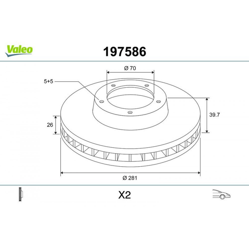 VALEO ΔΙΣΚΟΠΛΑΚΕΣ (1τεμ.) FIAT VALEO ΔΙΣΚΟΠΛΑΚΕΣ (1τεμ.) FIAT