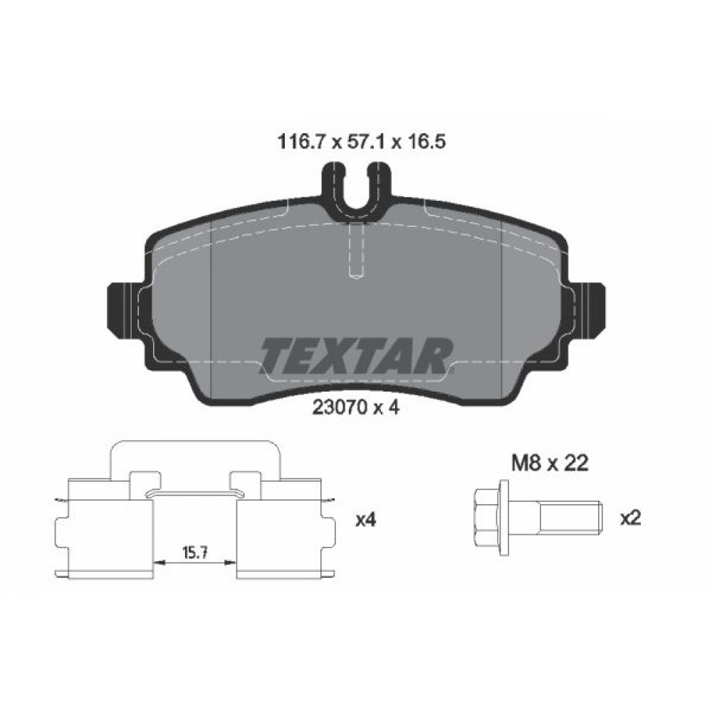 TEXTAR (650 00) ΔΙΣΚΟΦΡΕΝΑ MERCEDES (16.5 mm)