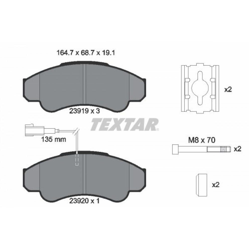 TEXTAR (959 01) ΔΙΣΚΟΦΡΕΝΑ CITROEN