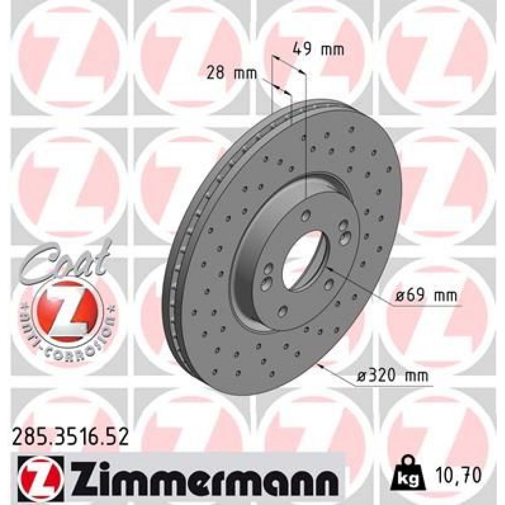 ZIMMERMANN ΔΙΣΚ/ΚΕΣ -1- SPORT HYNDAI ZIMMERMANN ΔΙΣΚ/ΚΕΣ -1- SPORT HYNDAI