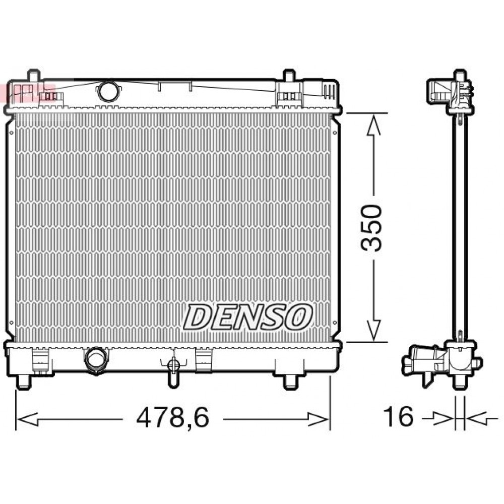 ΨΥΓΕΙΟ ΝΕΡΟΥ TOYOTA YARIS (P13) 1.0,1.3 05> 479X349X16 DENSO ΨΥΓΕΙΟ ΝΕΡΟΥ TOYOTA YARIS (P13) 1.0,1.3 05> 479X349X16 DENSO