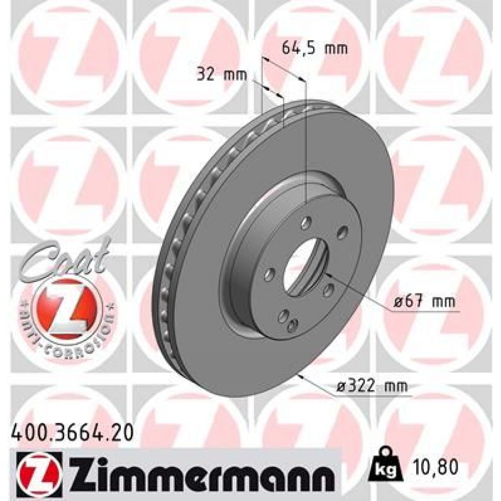 ZIMMERMANN ΔΙΣΚ/ΚΕΣ -1- MERCEDES COAT Z ZIMMERMANN ΔΙΣΚ/ΚΕΣ -1- MERCEDES COAT Z