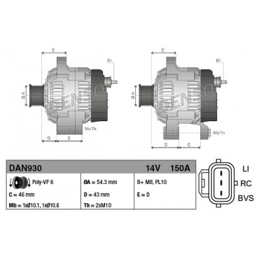 ALTERN. FORD FIESTA V 1.6TDCI