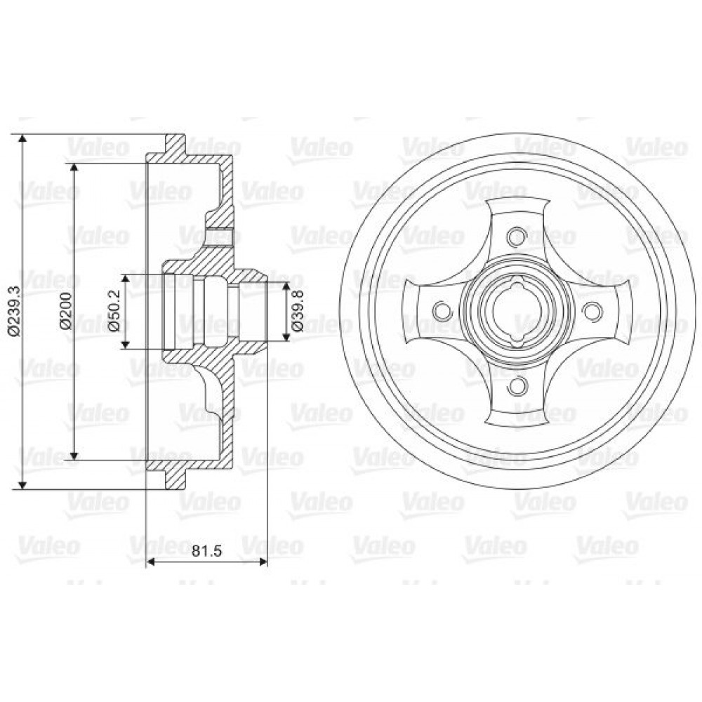 VALEO ΤΑΜΠΟΥΡΑ (1τεμ.) VAG
