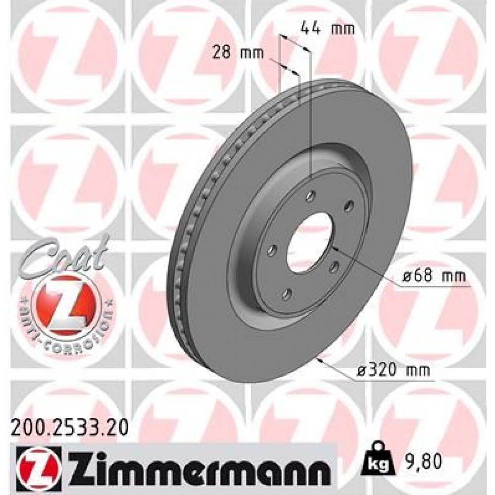 ZIMMERMANN ΔΙΣΚ\ΚΕΣ NISSAN COAT Z ZIMMERMANN ΔΙΣΚ\ΚΕΣ NISSAN COAT Z