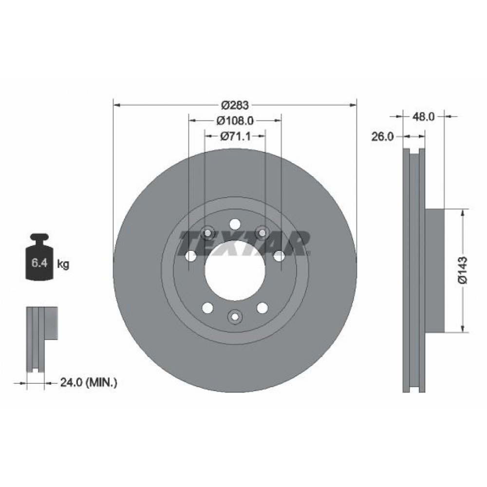 TEXTAR (92232503) ΔΙΣΚΟΠΛΑΚΕΣ HONDA TEXTAR (92232503) ΔΙΣΚΟΠΛΑΚΕΣ HONDA