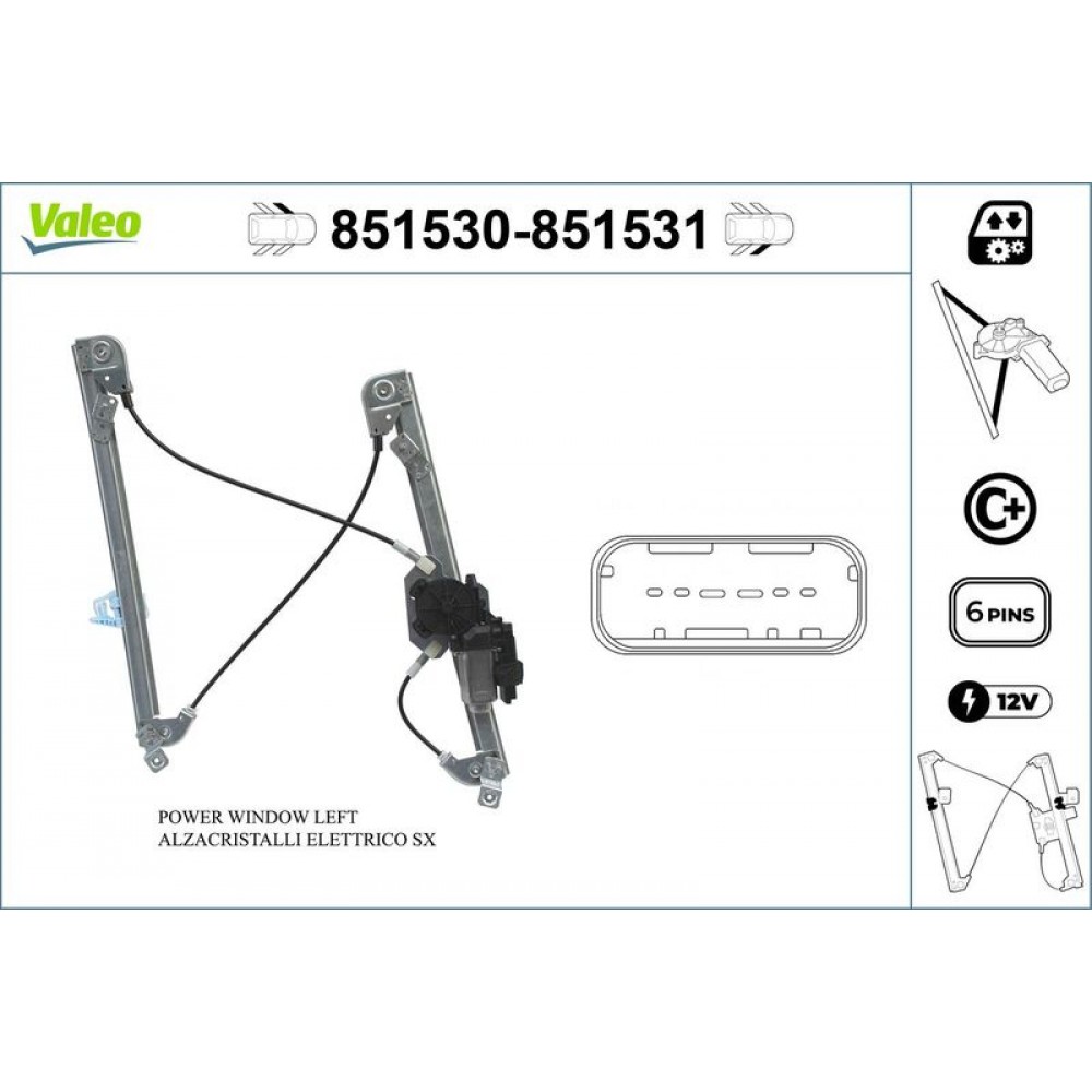 VALEO ΓΡΥΛΟΣ ΠΑΡΑΘΥΡΟΥ VALEO ΓΡΥΛΟΣ ΠΑΡΑΘΥΡΟΥ