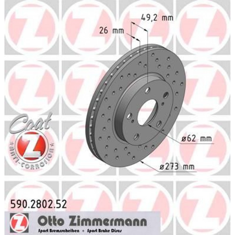 ZIMMERMANN ΔΙΣ/ΚΕΣ ΤΡΥΠΗΤΕΣ SPORT TOYOTA ZIMMERMANN ΔΙΣ/ΚΕΣ ΤΡΥΠΗΤΕΣ SPORT TOYOTA