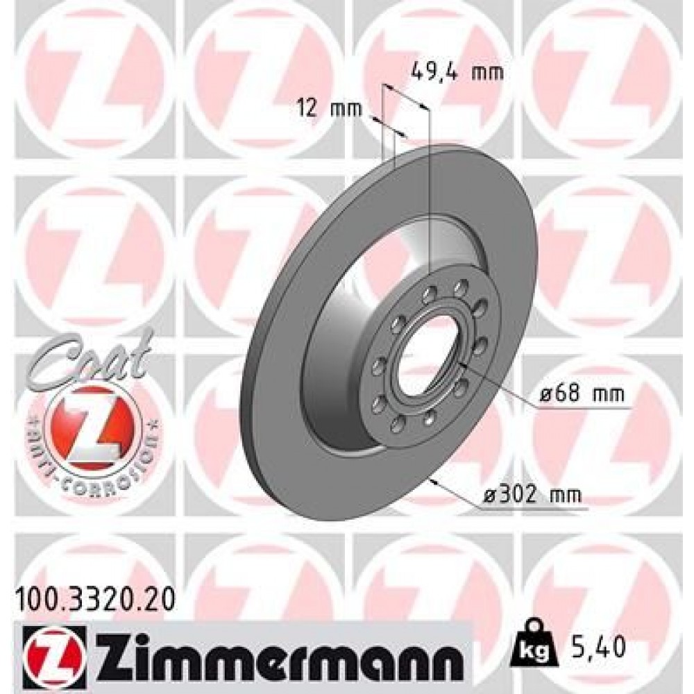 ZIMMERMANN ΔΙΣΚ\ΚΕΣ AUDI COAT Z ZIMMERMANN ΔΙΣΚ\ΚΕΣ AUDI COAT Z