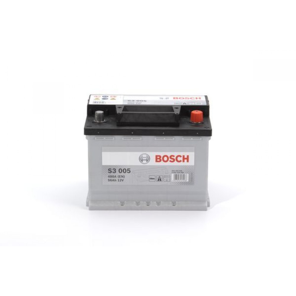 BOSCH ΜΠΑΤΑΡΙΑ S3 GREY LINE (56Ah/480A) ΔΕΞ. 242x175x190