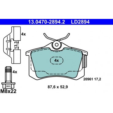LD2894 - ΤΑΚΑΚΙΑ CERAMIC - AUDI A2
