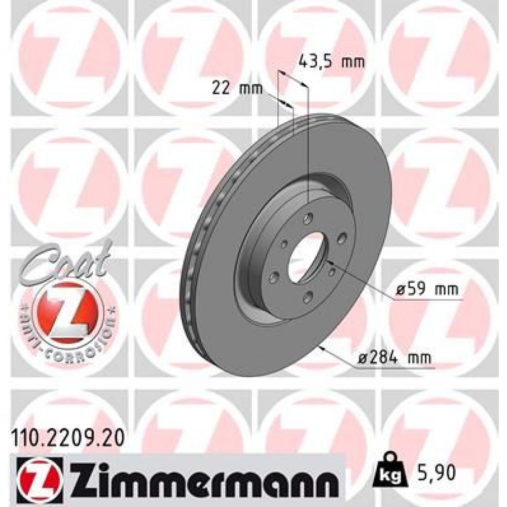 ZIMMERMANN (6316.11) ΔΙΣΚ/ΚΕΣ ALFA ROMEO COAT Z ZIMMERMANN (6316.11) ΔΙΣΚ/ΚΕΣ ALFA ROMEO COAT Z
