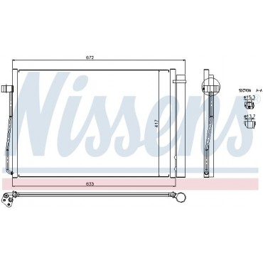 ΨΥΓΕΙΟ A/C BMW 5 (E60) 520i,523i <10 590X417X16 NISSENS