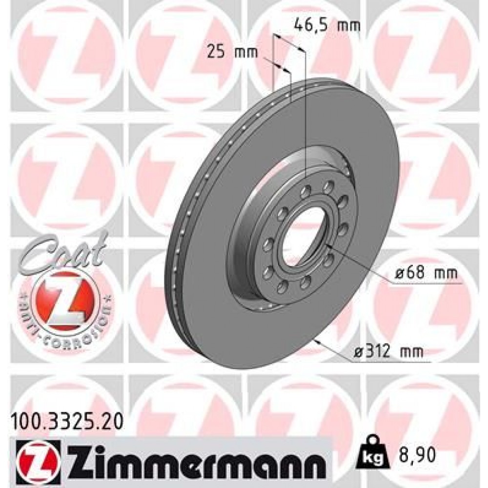 ZIMMERMANN ΔΙΣΚ\ΚΕΣ VAG COAT Z ZIMMERMANN ΔΙΣΚ\ΚΕΣ VAG COAT Z