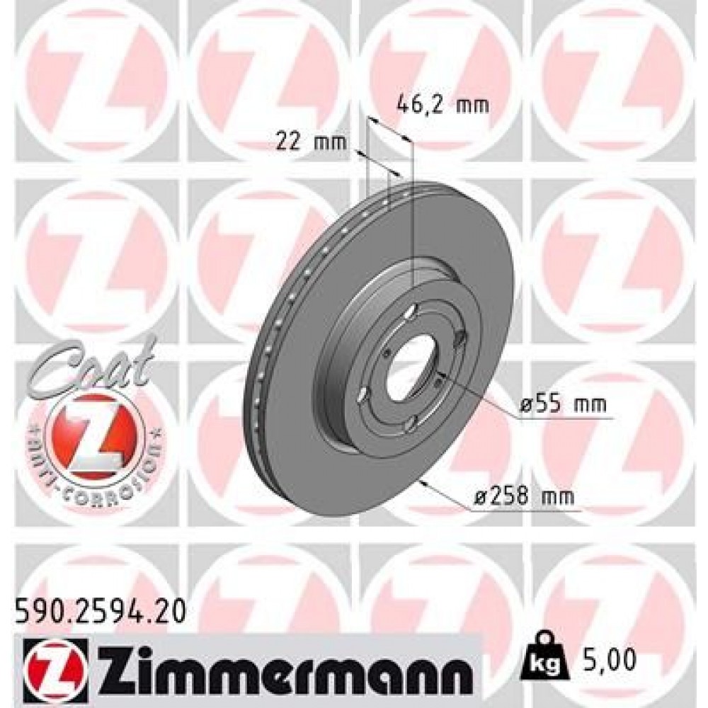 ZIMMERMANN (61169.10) ΔΙΣΚ/ΚΕΣ TOYOTA COAT Z
