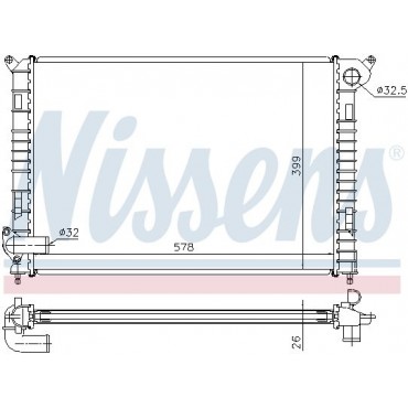 ΨΥΓΕΙΟ ΝΕΡΟΥ MINI (R50,R53) ONE <06 578X399X26  NISSENS