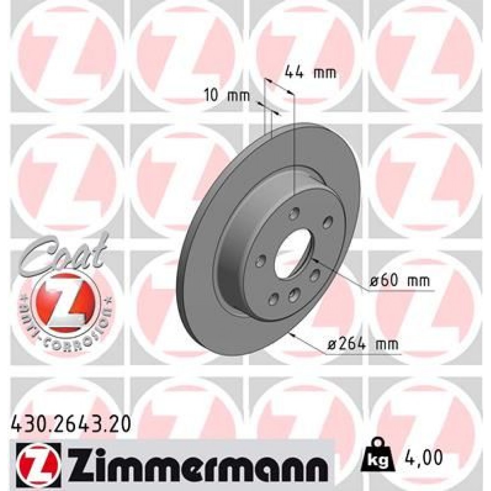 ZIMMERMANN ΔΙΣΚ/ΚΕΣ OPEL COAT Z ZIMMERMANN ΔΙΣΚ/ΚΕΣ OPEL COAT Z