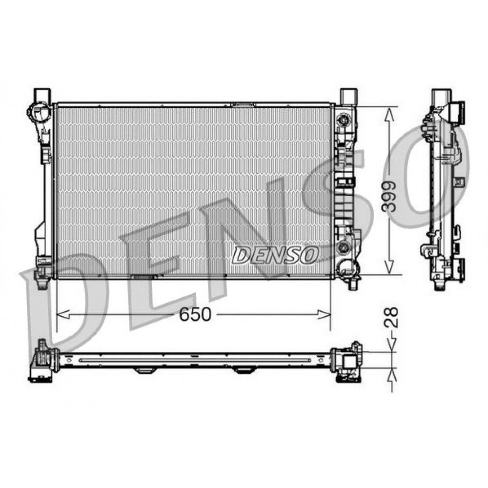 ΨΥΓΕΙΟ ΝΕΡΟΥ MERCEDES C-CLASS (W203) 650x399x28 DENSO ΨΥΓΕΙΟ ΝΕΡΟΥ MERCEDES C-CLASS (W203) 650x399x28 DENSO
