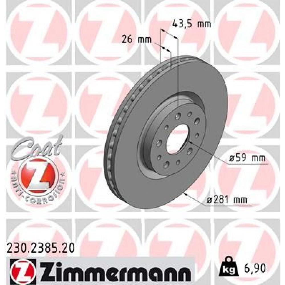 ZIMMERMANN ΔΙΣ/ΚΕΣ FIAT COAT Z ZIMMERMANN ΔΙΣ/ΚΕΣ FIAT COAT Z