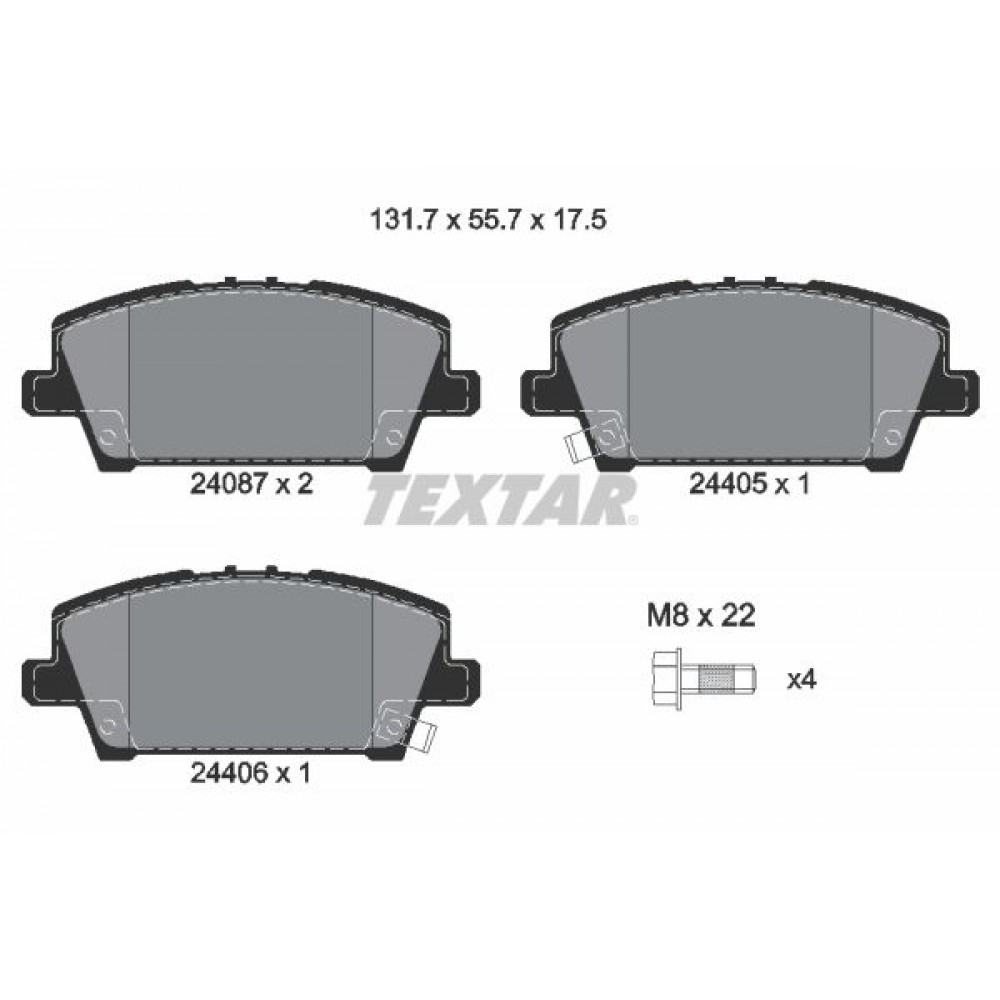 TEXTAR (1205 02) ΔΙΣΚΟΦΡΕΝΑ HONDA (17.5 mm M.K)