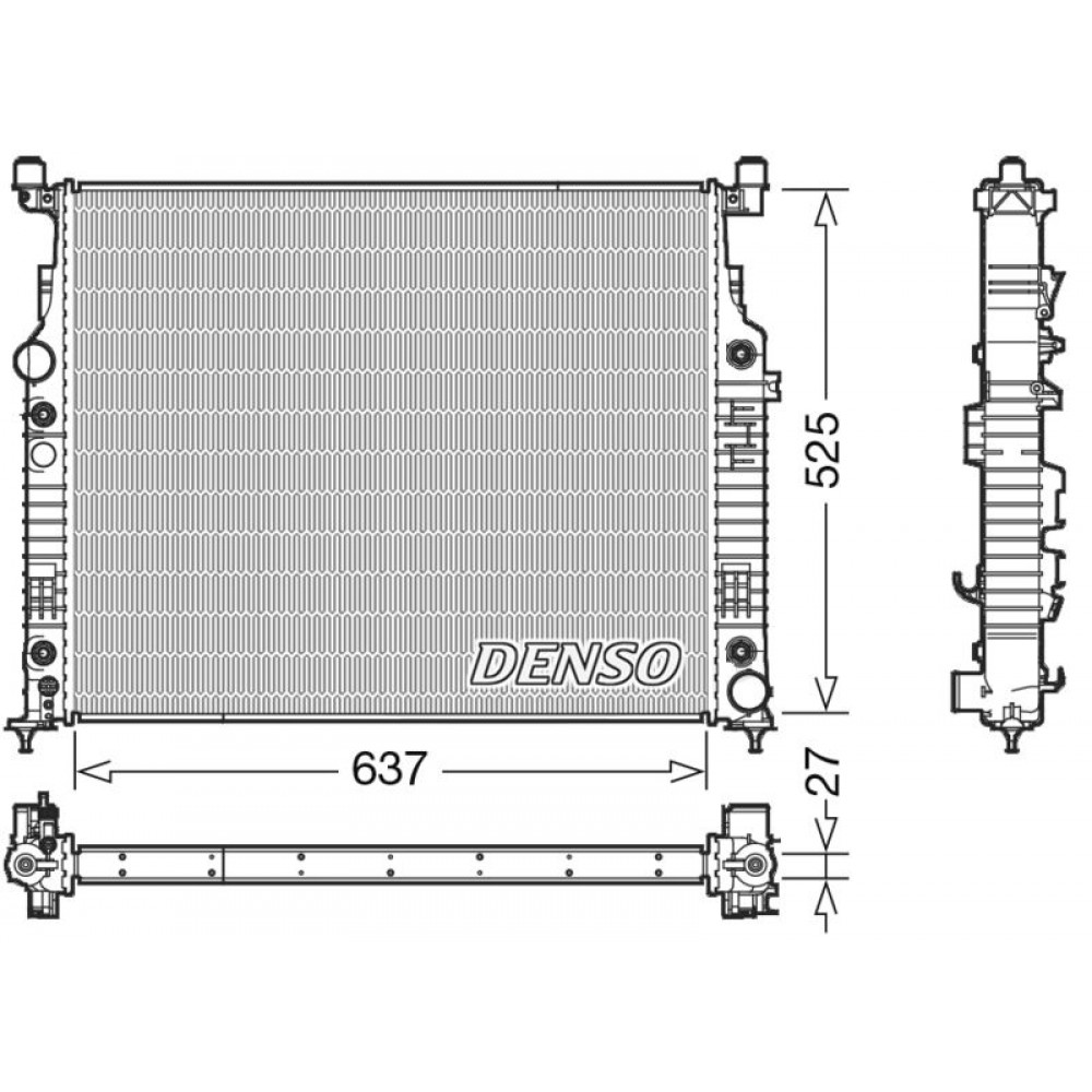 ΨΥΓΕΙΟ ΝΕΡΟΥ MERCEDES M-CLASS (W164) 280CDI <11 637X546X27 DENSO ΨΥΓΕΙΟ ΝΕΡΟΥ MERCEDES M-CLASS (W164) 280CDI <11 637X546X27 DENSO
