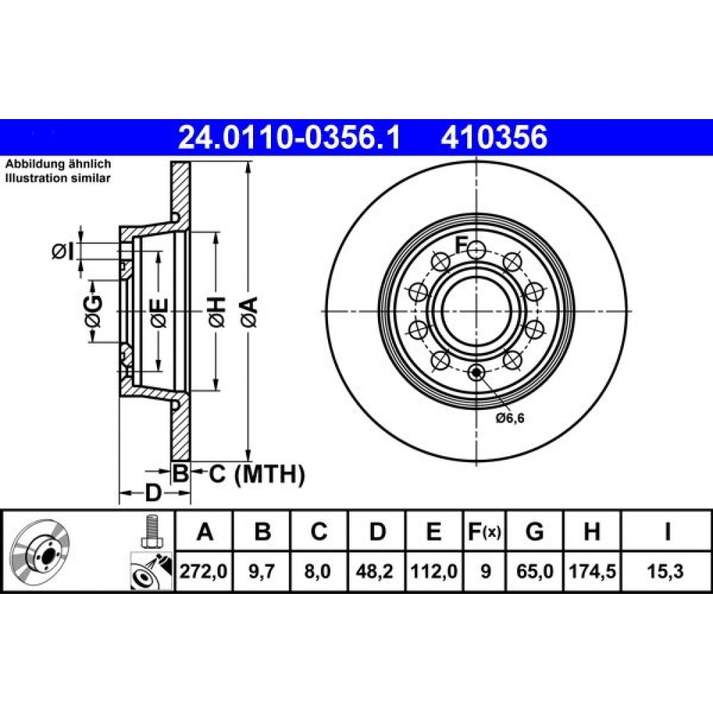 410356 - ΔΙΣΚΟΙ ΦΡ. AUDI A1 (8X1, 8XK) (10-) 410356 - ΔΙΣΚΟΙ ΦΡ. AUDI A1 (8X1, 8XK) (10-)