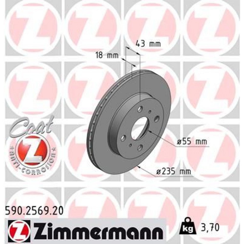 ZIMMERMANN (6618.10/27399) ΔΙΣΚ\ΚΕΣ TOYOTA COAT Z ZIMMERMANN (6618.10/27399) ΔΙΣΚ\ΚΕΣ TOYOTA COAT Z