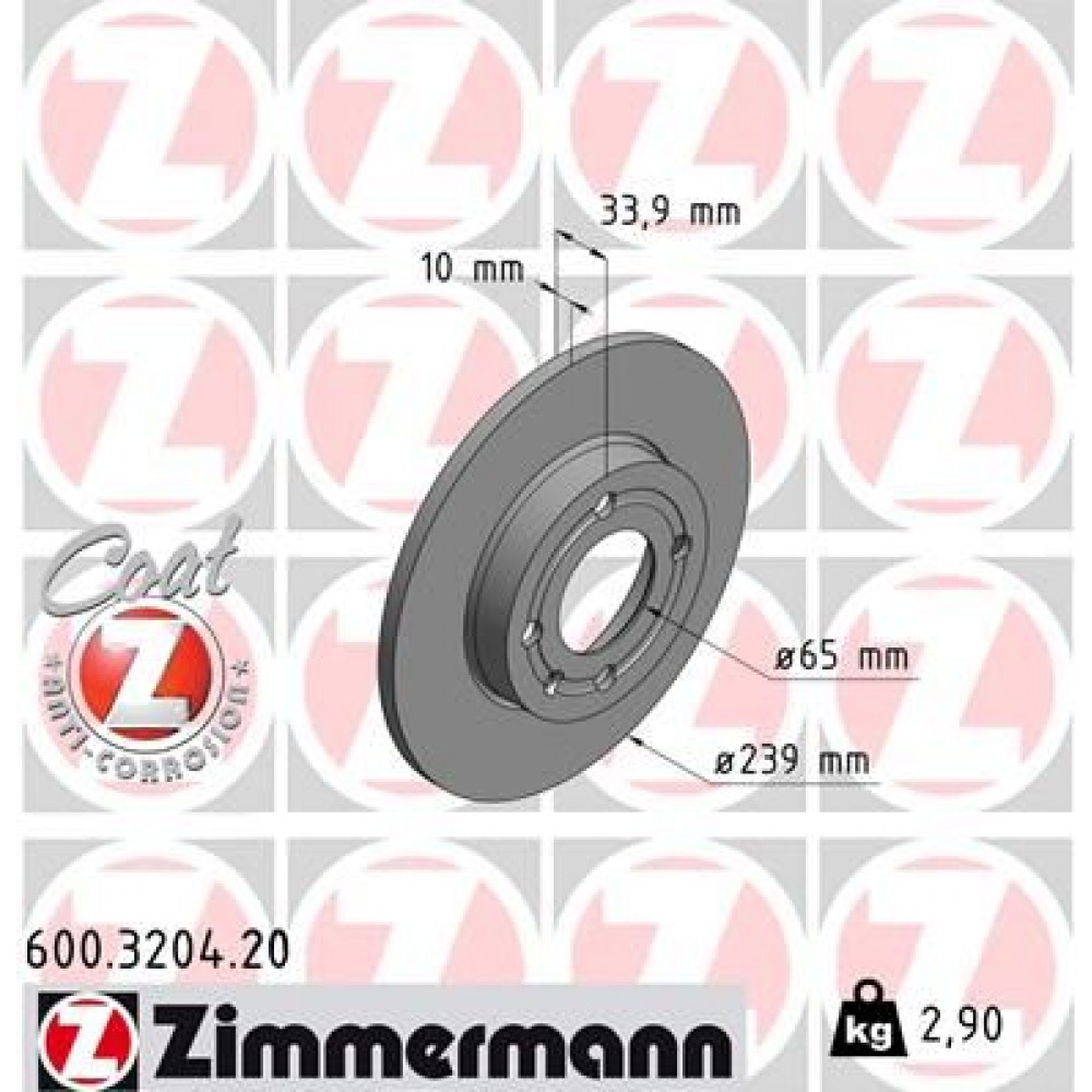 ZIMMERMANN ΔΙΣ/ΚΕΣ VW COAT Z ZIMMERMANN ΔΙΣ/ΚΕΣ VW COAT Z