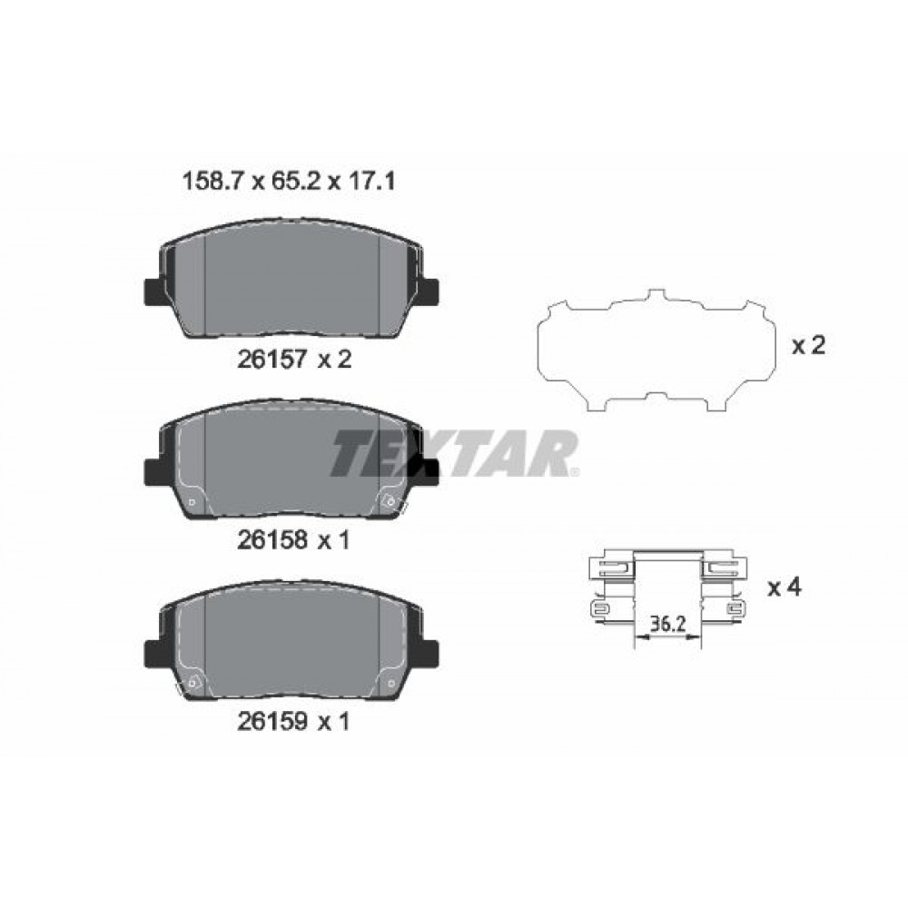 TEXTAR ΔΙΣΚΟΦΡΕΝΑ HYUNDAI