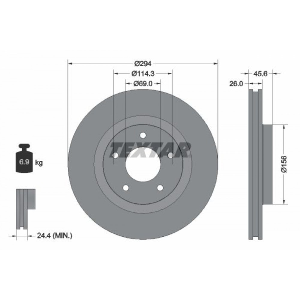 TEXTAR (92184403) ΔΙΣΚΟΠΛΑΚΕΣ JEEP TEXTAR (92184403) ΔΙΣΚΟΠΛΑΚΕΣ JEEP