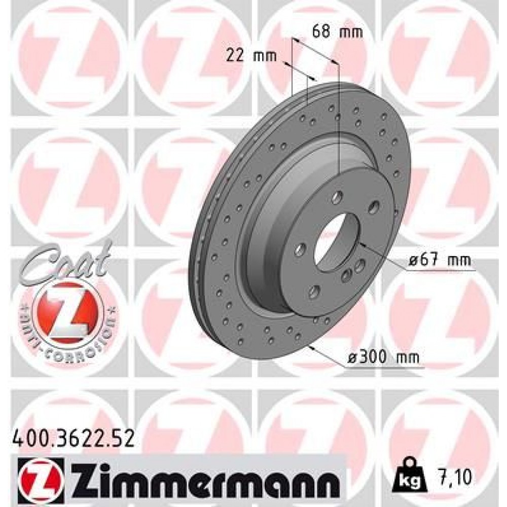 ZIMMERMANN ΔΙΣ/ΚΕΣ ΤΡΥΠΗΤΕΣ SPORT MERCEDES ZIMMERMANN ΔΙΣ/ΚΕΣ ΤΡΥΠΗΤΕΣ SPORT MERCEDES