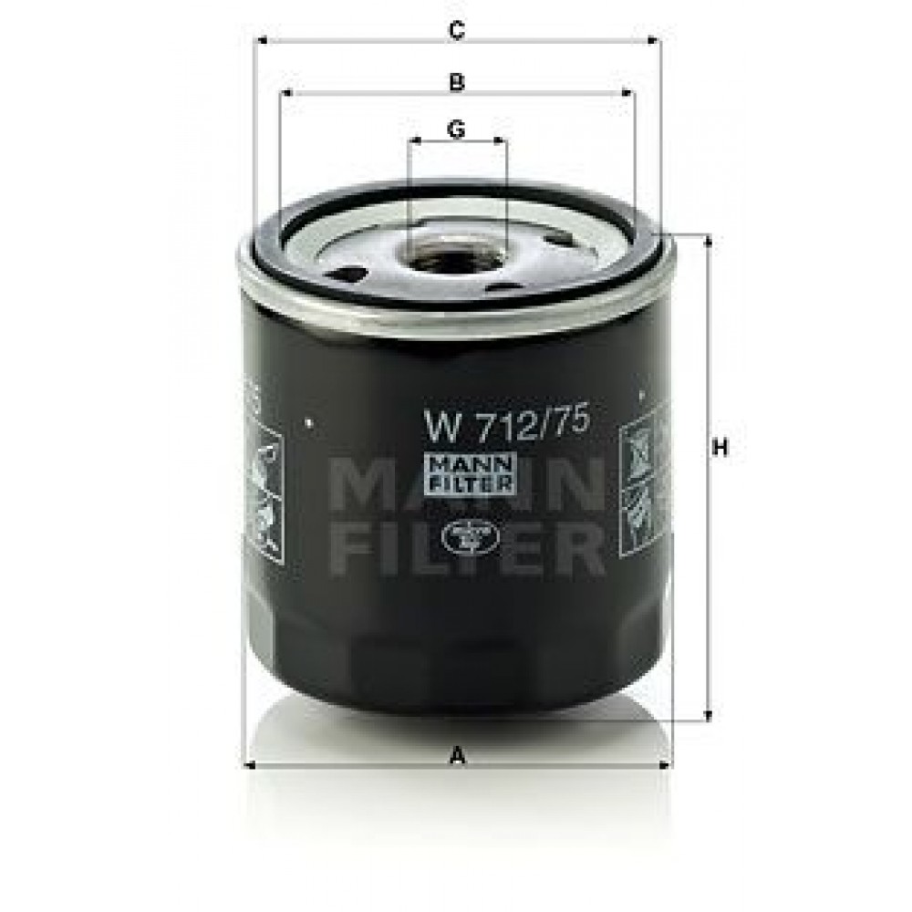 MANN (W 712/22(10) ) ΦΙΛΤΡΑ ΛΑΔΙΟΥ OPEL MANN (W 712/22(10) ) ΦΙΛΤΡΑ ΛΑΔΙΟΥ OPEL