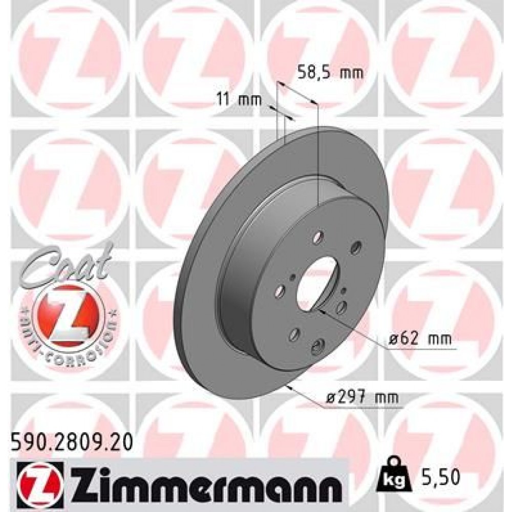 ZIMMERMANN ΔΙΣΚ/ΚΕΣ TOYOTA COAT Z ZIMMERMANN ΔΙΣΚ/ΚΕΣ TOYOTA COAT Z