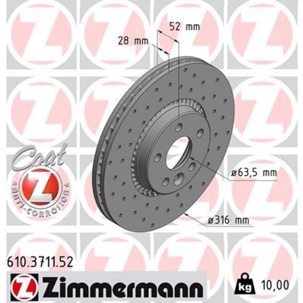 ZIMMERMANN ΔΙΣΚ/ΚΕΣ -1- SPORT COAT Z VOLVO ZIMMERMANN ΔΙΣΚ/ΚΕΣ -1- SPORT COAT Z VOLVO