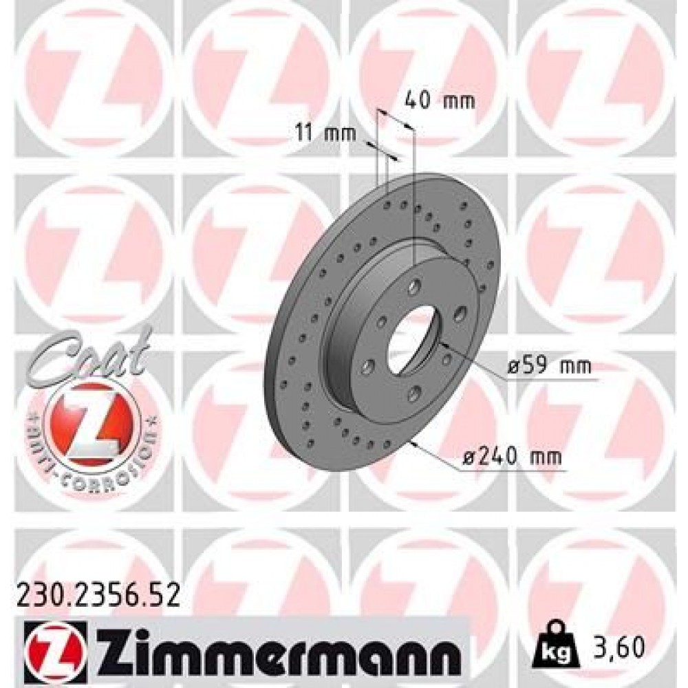 ZIMMERMANN ΔΙΣ/ΚΕΣ ΤΡΥΠΗΤΕΣ SPORT FIAT ZIMMERMANN ΔΙΣ/ΚΕΣ ΤΡΥΠΗΤΕΣ SPORT FIAT