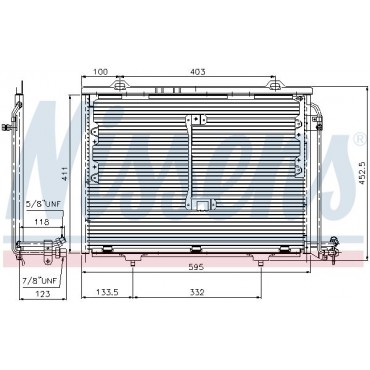 ΨΥΓΕΙΟ A/C MERCEDES C-CLASS (W202) C180 595X411X16 NISSENS