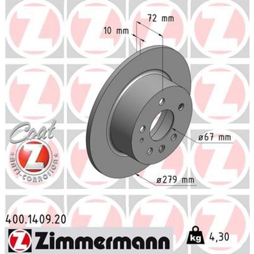 ZIMMERMANN ΔΙΣΚ/ΚΕΣ MERCEDES COAT Z ZIMMERMANN ΔΙΣΚ/ΚΕΣ MERCEDES COAT Z