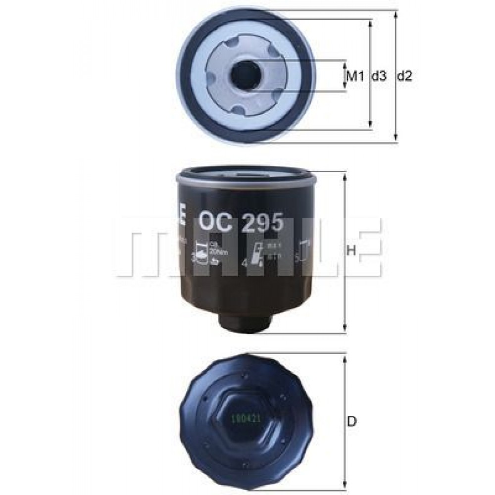 MAHLE ΦΙΛΤΡΑ ΛΑΔΙΟΥ VAG