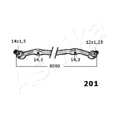 ΜΠΑΡΑ ΤΙΜΟΝΙΟΥ TOYOTA HILUX II 1.8,2.4D,2.5D -05 ΚΕΝΤΡΙΚΗ ASHIKA