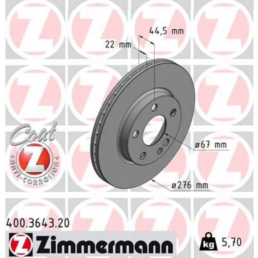 ZIMMERMANN ΔΙΣΚ\ΚΕΣ MERCEDES COAT Z ZIMMERMANN ΔΙΣΚ\ΚΕΣ MERCEDES COAT Z