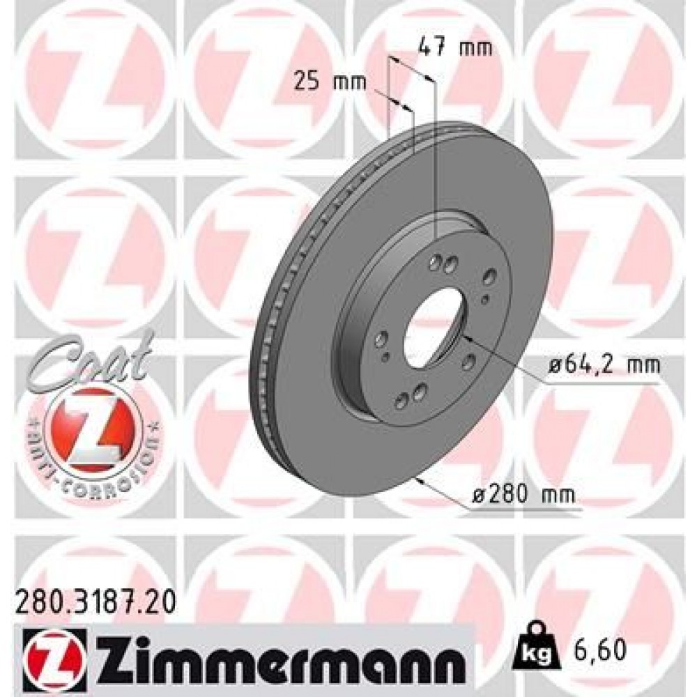 ZIMMERMANN ΔΙΣΚ/ΚΕΣ HONDA COAT Z ZIMMERMANN ΔΙΣΚ/ΚΕΣ HONDA COAT Z
