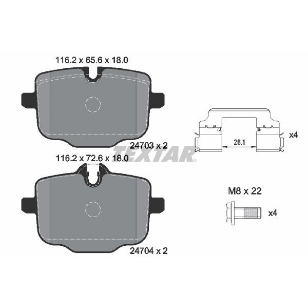 TEXTAR ΔΙΣΚΟΦΡΕΝΑ BMW